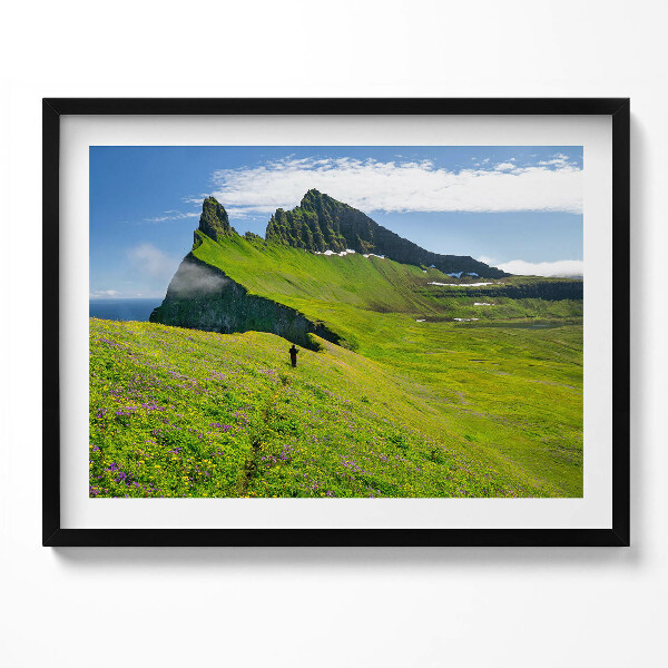 Obraz s rámem Islandská rezervace Hornstrandir