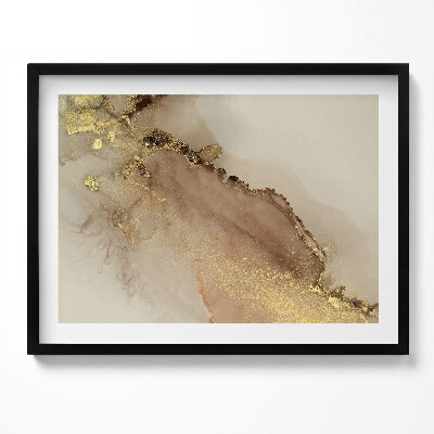 Obraz s rámem Zlatá abstrakce