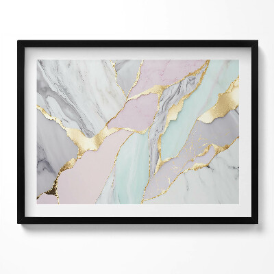 Obraz s rámem Pastelový mramor