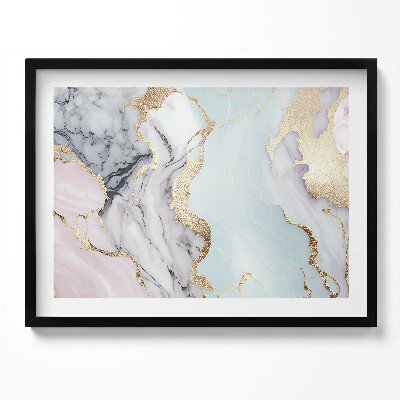 Obraz s rámem Pastelový mramor