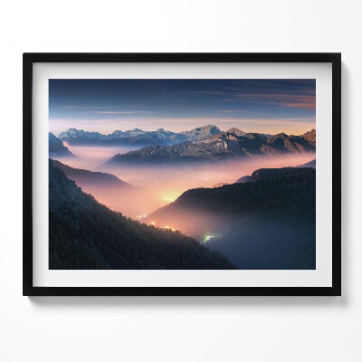 Obraz s rámem Krajina horských vrcholů