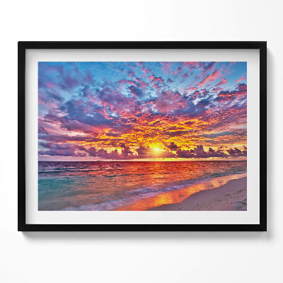 Obraz s rámem Západ slunce nad mořem