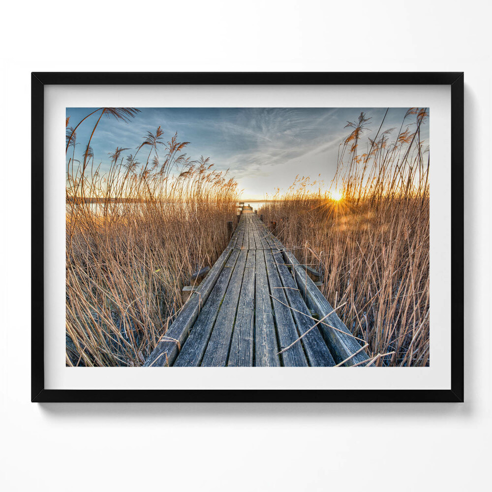 Obraz s rámem Dřevěná cesta uprostřed ničeho