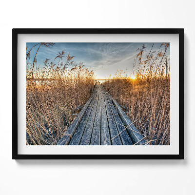 Obraz s rámem Dřevěná cesta uprostřed ničeho