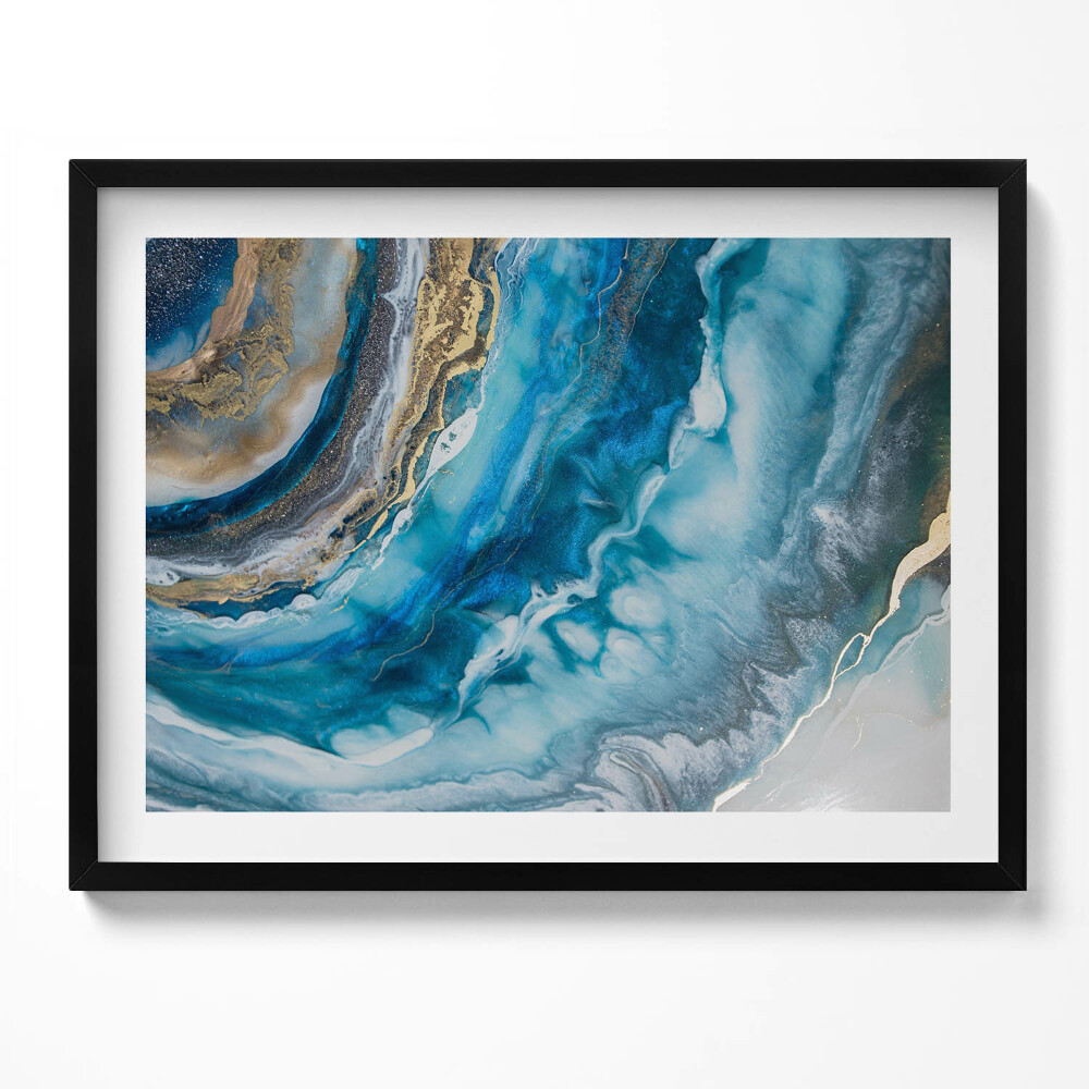 Obraz s rámem Modrý mramor abstrakce