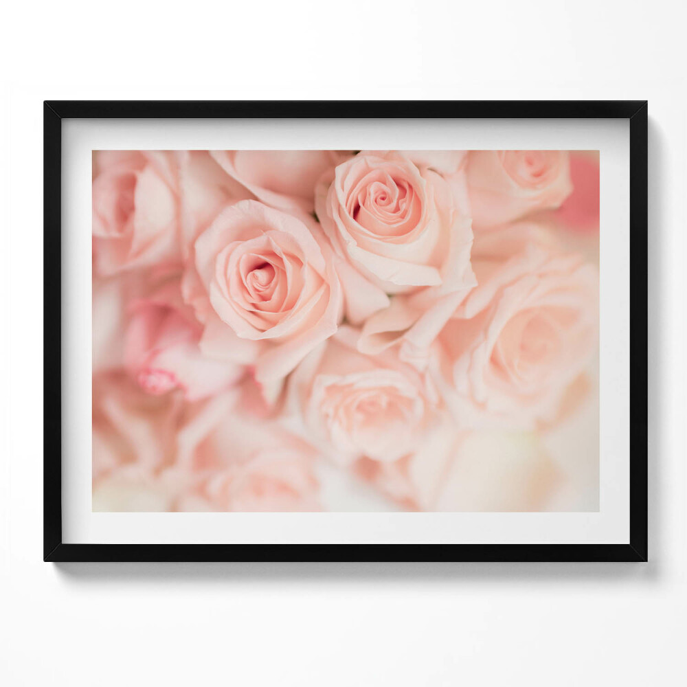 Obraz s rámem Romantická kytice růží
