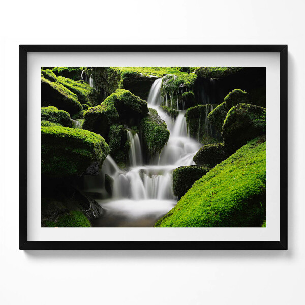 Obraz s rámem Divoký vodopád v džungli