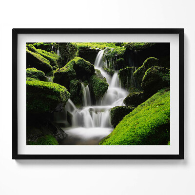 Obraz s rámem Divoký vodopád v džungli