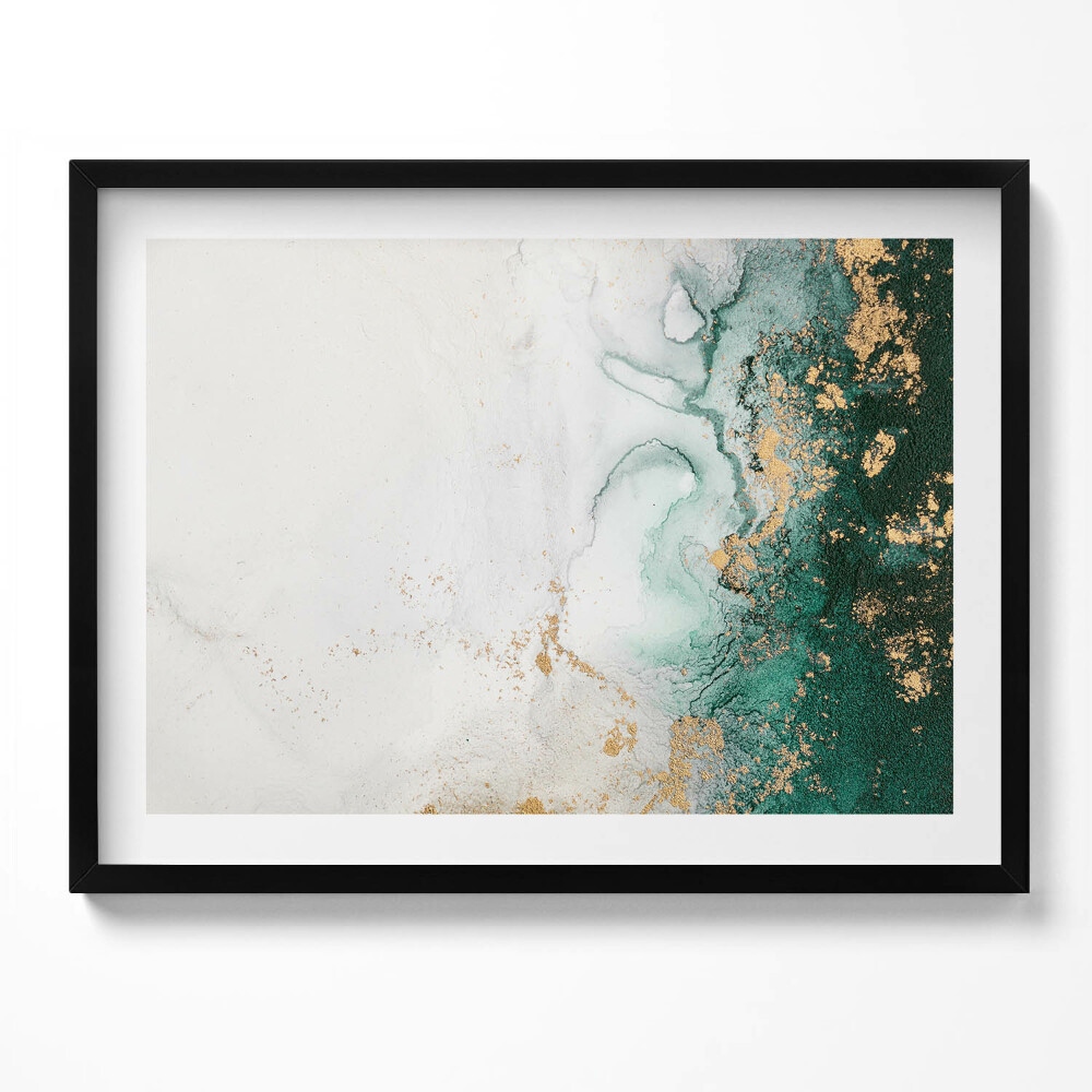 Obraz s rámem Abstraktní kompozice se zlatem