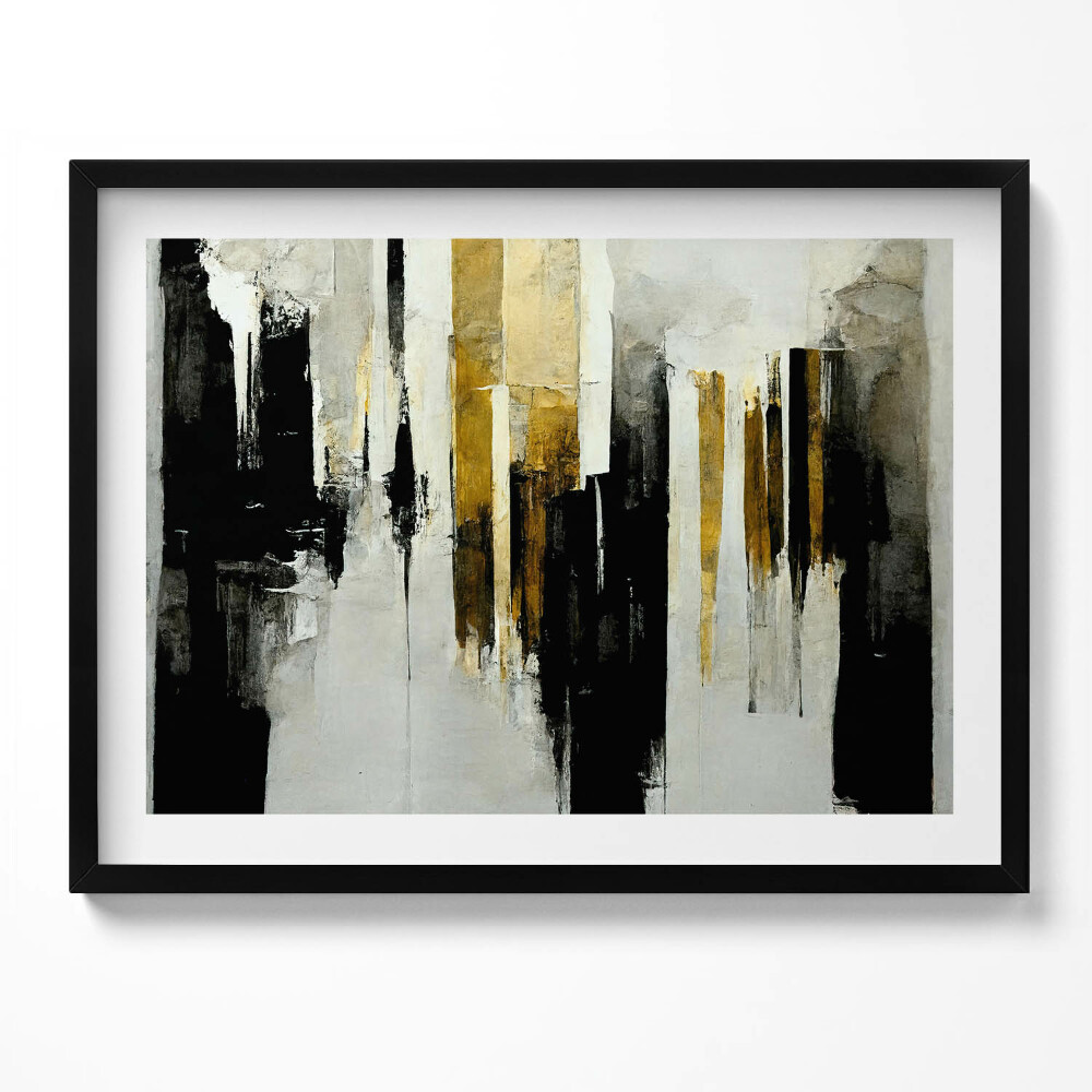 Obraz s rámem Abstraktní umění se zlatem