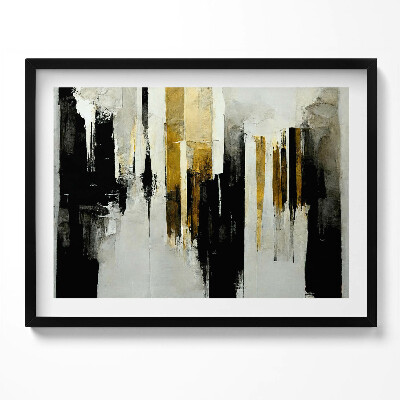 Obraz s rámem Abstraktní umění se zlatem