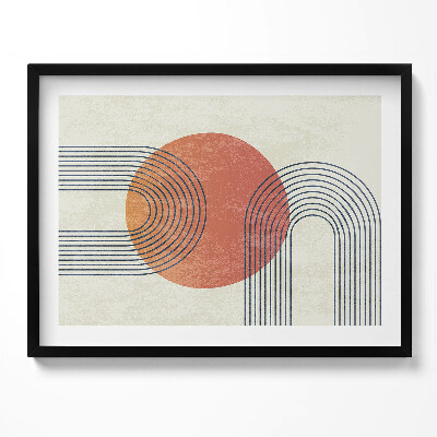 Obraz s rámem Moderní umění čáry a kruh