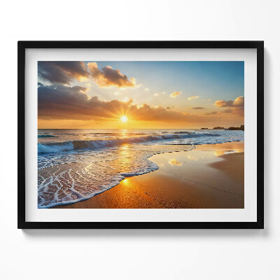 Obraz s rámem Západ slunce nad mořem