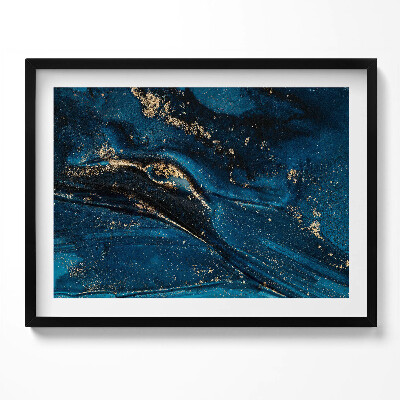 Obraz s rámem Tekutá abstrakce s částicemi zlata