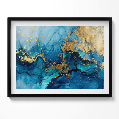 Obraz s rámem Glamour abstrakce se zlatem