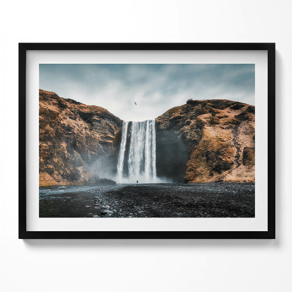 Obraz s rámem Vodopád mezi skalami