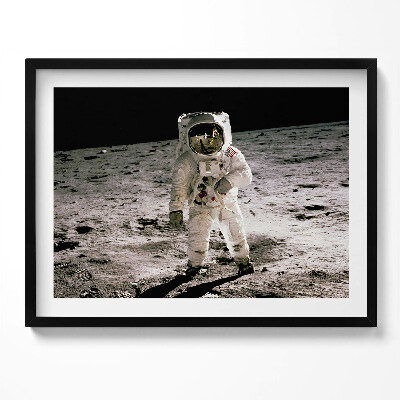 Obraz s rámem První člověk na Měsíci - foto NASA