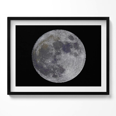 Obraz s rámem Úplněk na černé obloze