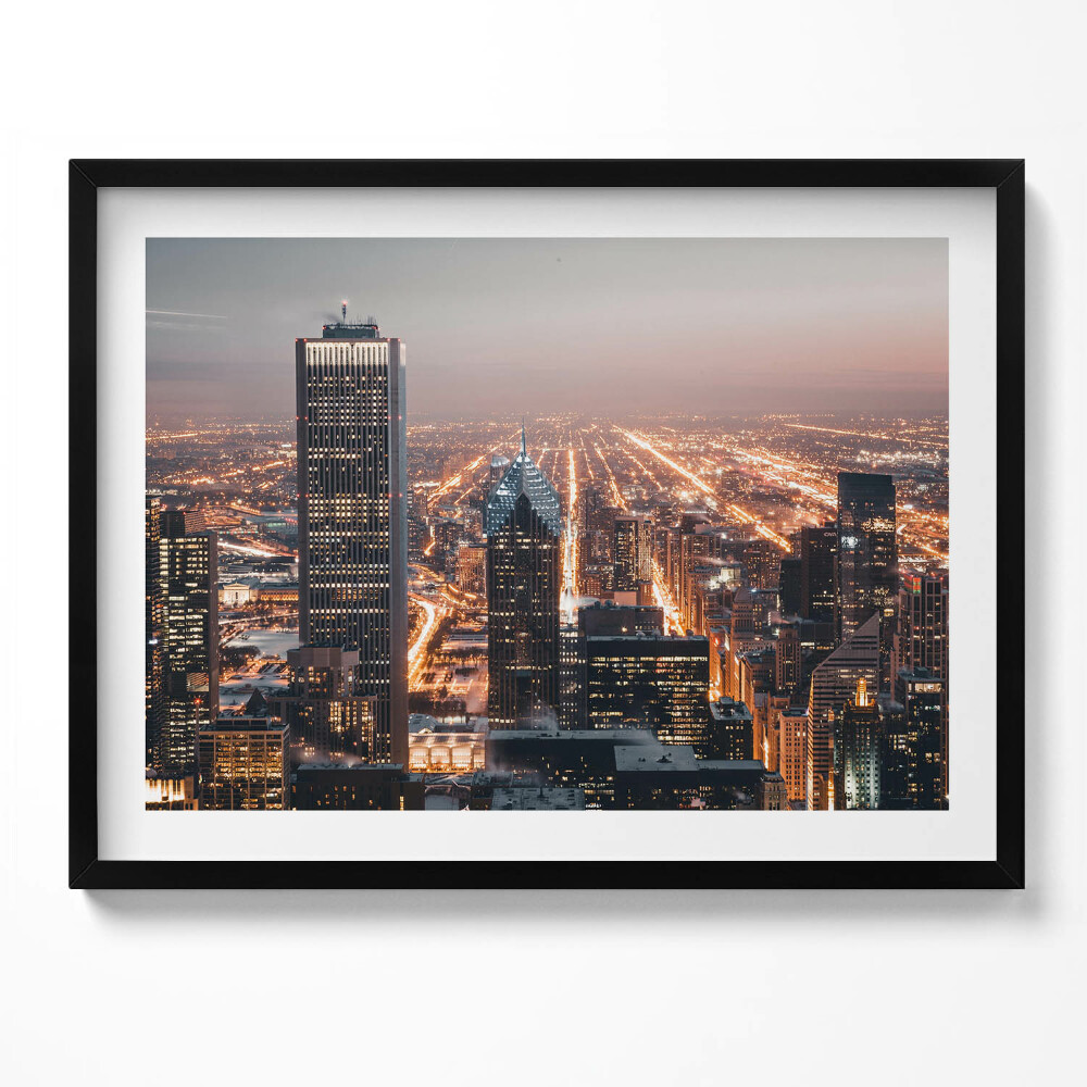 Obraz s rámem Večerní město