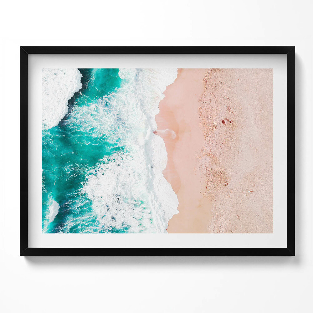 Obraz s rámem Mořské vlny na pláži z ptačí perspektivy