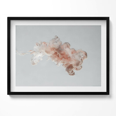 Obraz s rámem Abstraktní béžový inkoust ve vodě