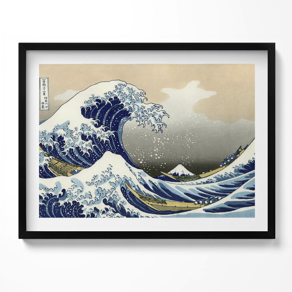 Obraz s rámem Velká vlna v Kanagawě
