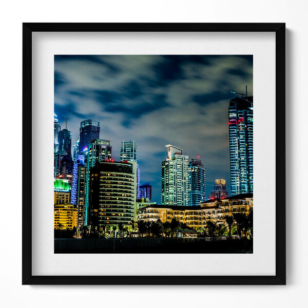 Obraz v rámu efektivní Velké město v noci