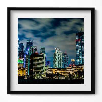 Obraz v rámu efektivní Velké město v noci