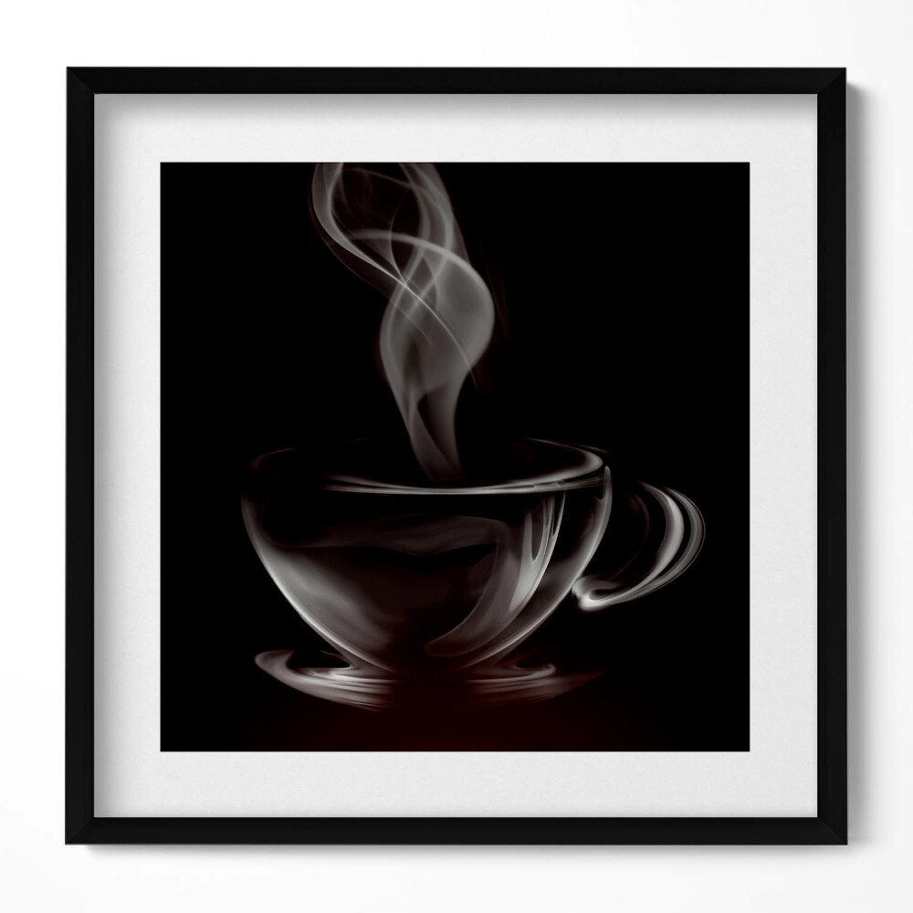 Obraz v rámu efektivní Abstraktní šálek kávy