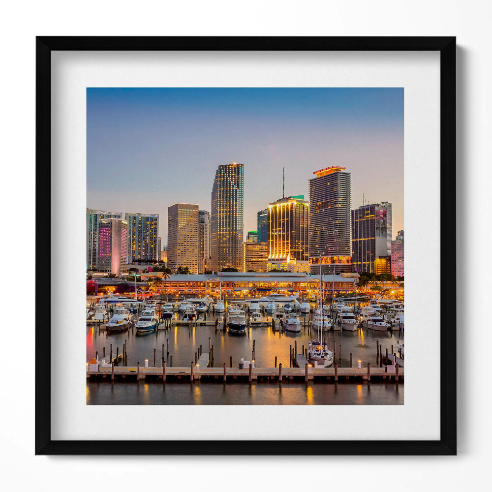 Obraz v rámu efektivní Panorama velkého města