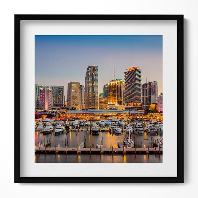 Obraz v rámu efektivní Panorama velkého města