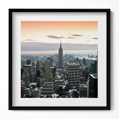 Obraz v rámu efektivní Panorama newyorské architektury