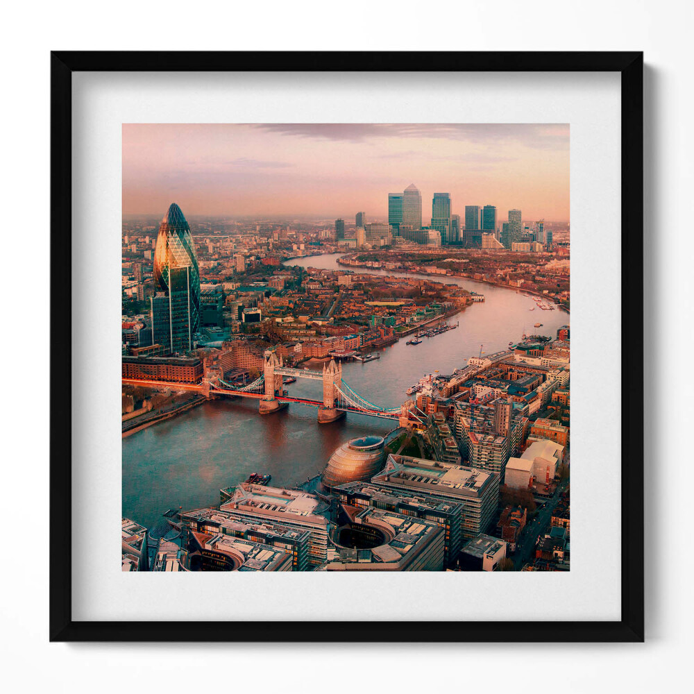 Obraz v rámu efektivní Londýn z ptačí perspektivy
