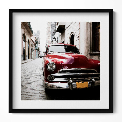 Obraz v rámu efektivní Staré červené auto