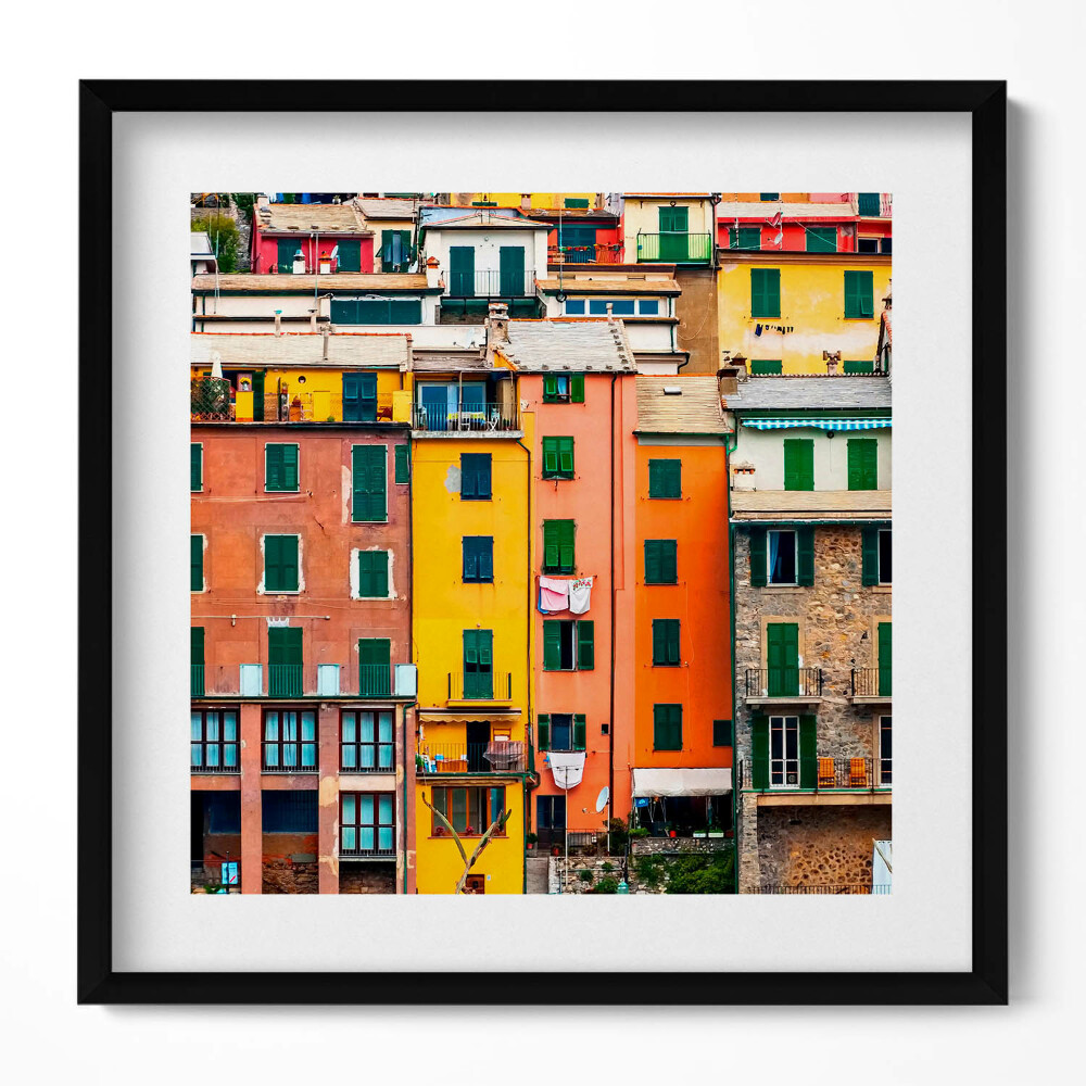 Obraz v rámu efektivní Barevná architektura budov