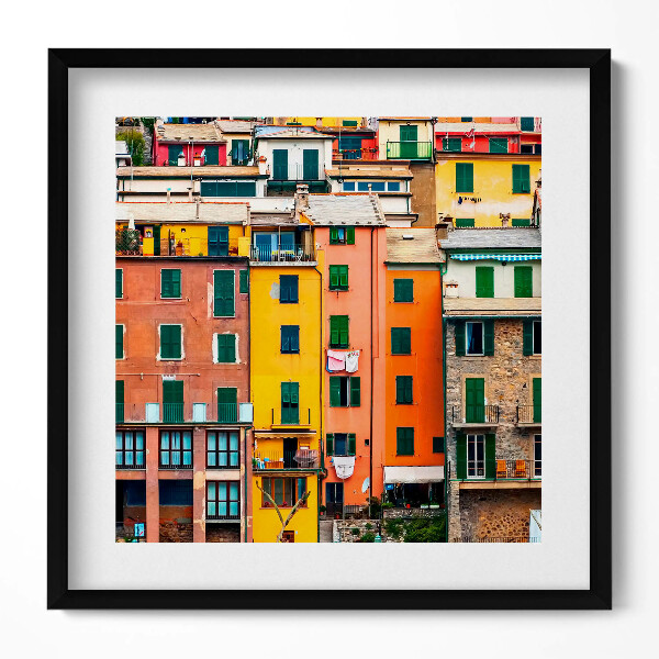 Obraz v rámu efektivní Barevná architektura budov