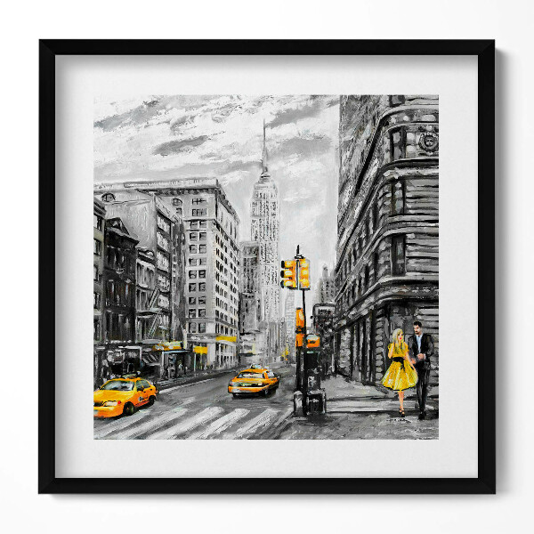 Obraz v rámu efektivní Ulice Empire State Building