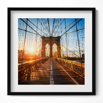 Obraz v rámu efektivní Brooklynský most NYC