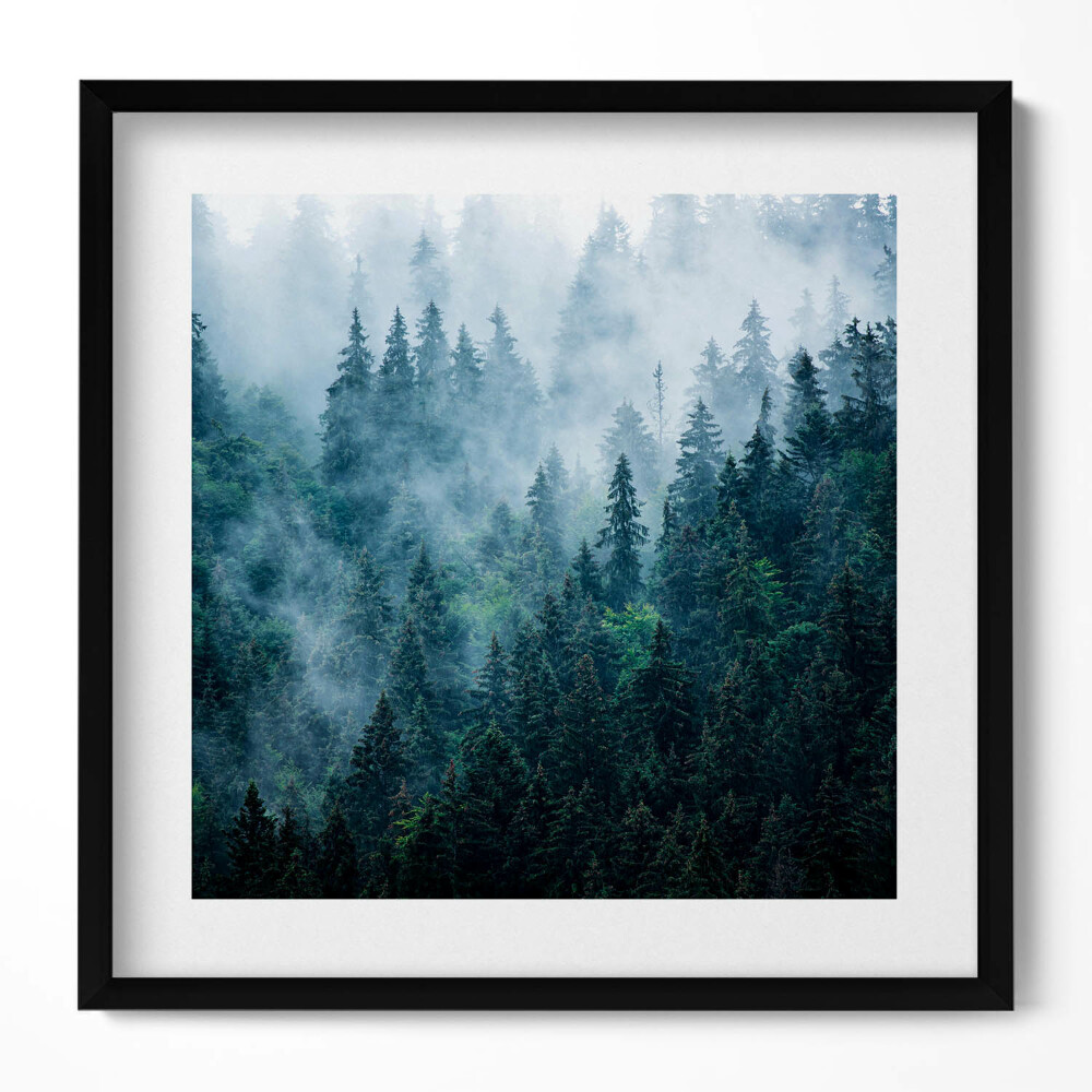 Obraz v rámu efektivní Mlžné horské krajiny