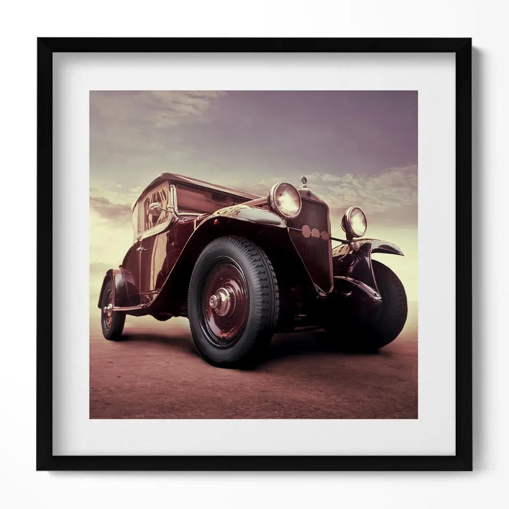 Obraz v rámu efektivní Automobilový průmysl - auto ve stylu vintage
