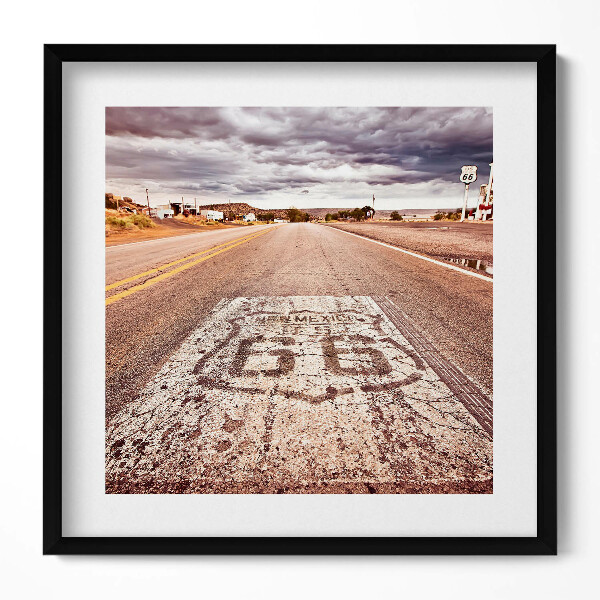Obraz v rámu efektivní Route 66 Americká státní silnice