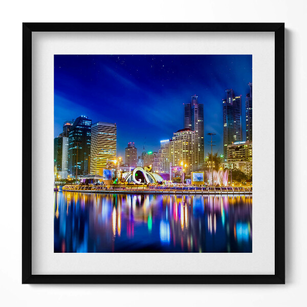 Obraz v rámu efektivní Město plné barev