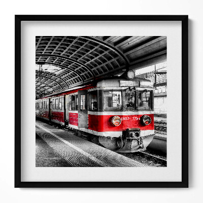 Obraz v rámu efektivní Staré železniční nástupiště