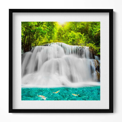 Obraz v rámu efektivní Vodopád Huai Mae Khamin v Thajsku