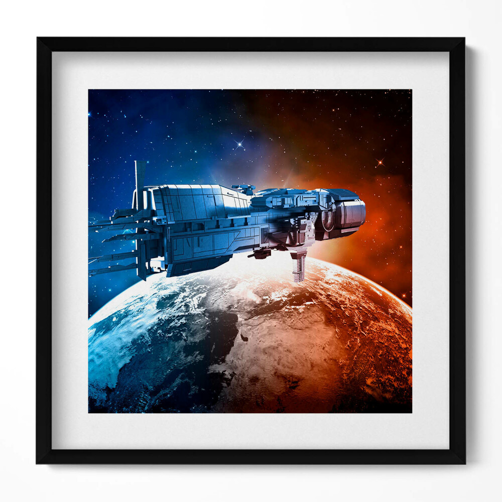 Obraz v rámu efektivní Kosmická loď