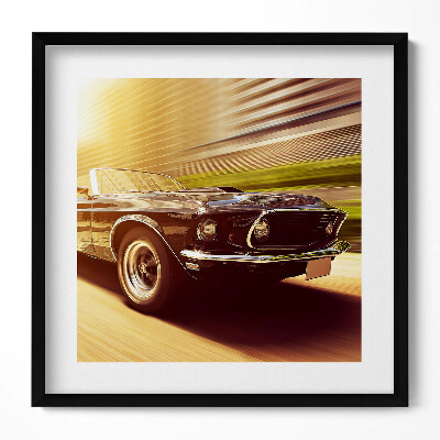 Obraz v rámu efektivní Klasické auto za jízdy