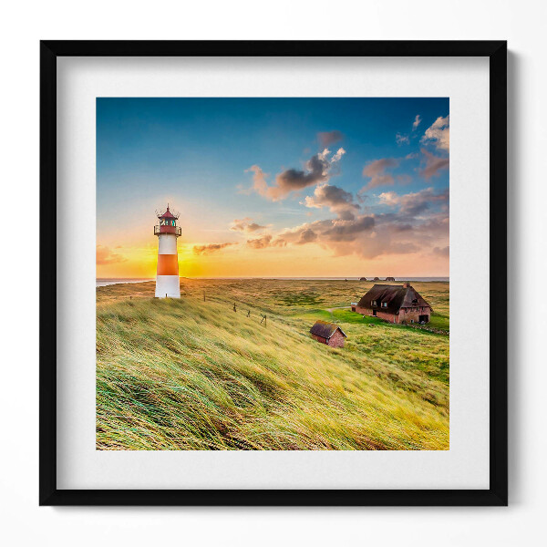 Obraz v rámu efektivní Seznam majáku na Syltu