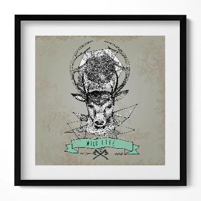 Obraz v rámu efektivní Jelení hlava