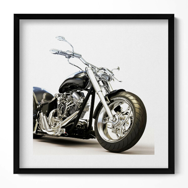 Obraz v rámu efektivní Černá motorka