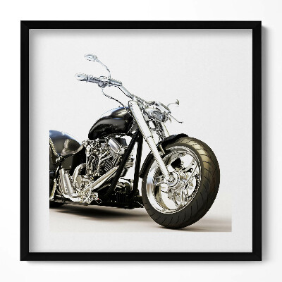 Obraz v rámu efektivní Černá motorka